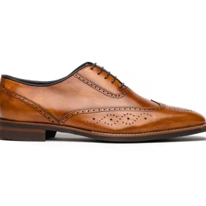 Store Zelli Stephano Wingtip Oxfords (25-562-CML) Camel