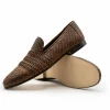 Cheap Zelli Tess Calfskin Woven Loafers (15-620-BRN) Brown