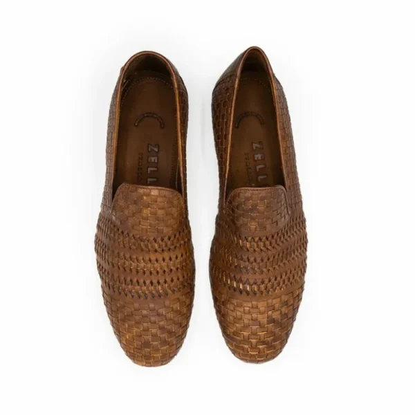 zelli_tess_calfskin_woven_2.webp Cheap Zelli Tess Calfskin Woven Loafers (15-620-BRN) Brown