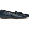 Cheap Zelli Tino Woven Tassel Loafers (15-216-NVY) Blue