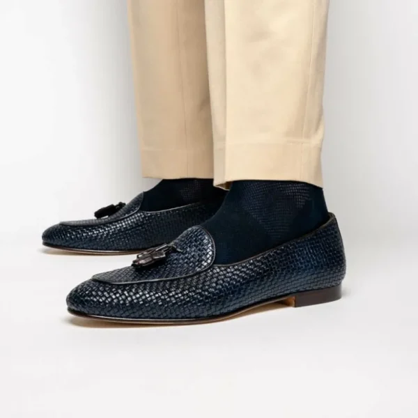 zelli_tino_woven_tassel_l_10.webp Cheap Zelli Tino Woven Tassel Loafers (15-216-NVY) Blue