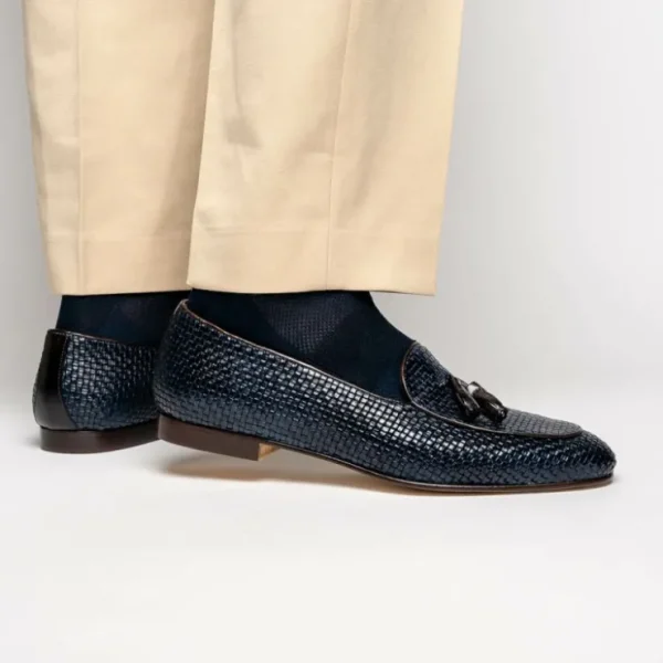 zelli_tino_woven_tassel_l_12.webp Cheap Zelli Tino Woven Tassel Loafers (15-216-NVY) Blue