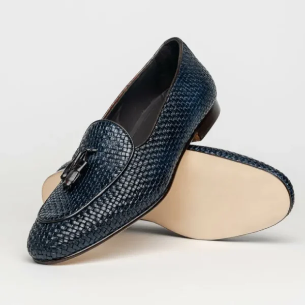 zelli_tino_woven_tassel_l_3.webp Cheap Zelli Tino Woven Tassel Loafers (15-216-NVY) Blue