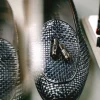 Cheap Zelli Tino Woven Tassel Loafers (15-216-NVY) Blue