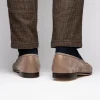 Clearance Zelli Tippa Suede / Calfskin Penny Loafers (16-672-TPE) Taupe