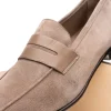 Clearance Zelli Tippa Suede / Calfskin Penny Loafers (16-672-TPE) Taupe