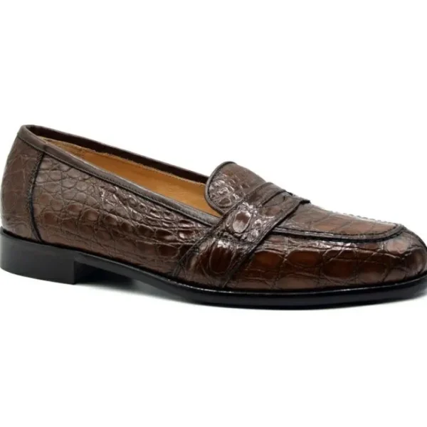 Discount Zelli Tuscany Crocodile Slip-On (11-119-CGN) Cognac