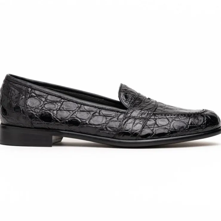 Cheap Zelli Tuscany Crocodile Slip-On (11-119-BLK) Black