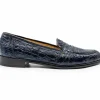 Sale Zelli Tuscany Crocodile Slip-On (11-119-NVY) Navy