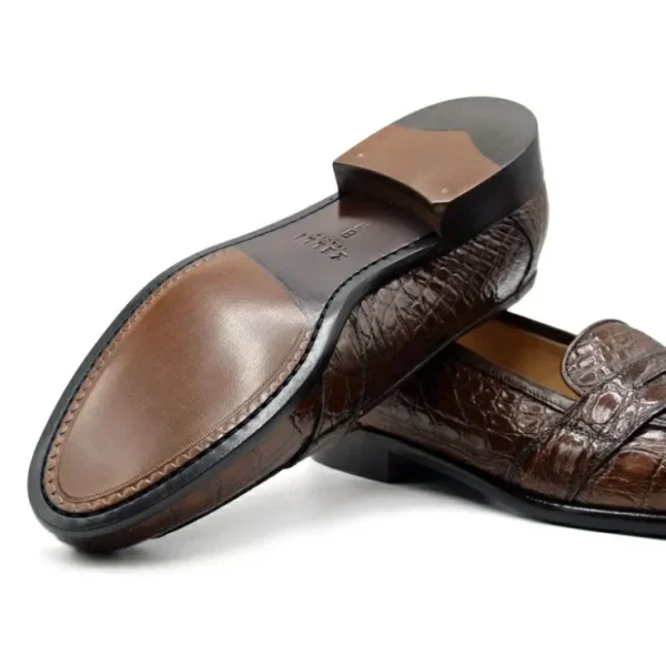 Discount Zelli Tuscany Crocodile Slip-On (11-119-CGN) Cognac