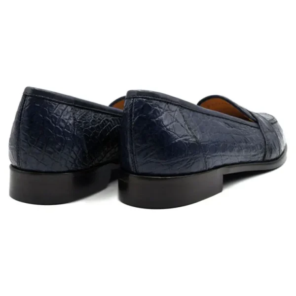 Sale Zelli Tuscany Crocodile Slip-On (11-119-NVY) Navy