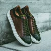 Store Zelli Vento Woven Sneakers Cognac / Green (65-205-CGN) Cognac/Green